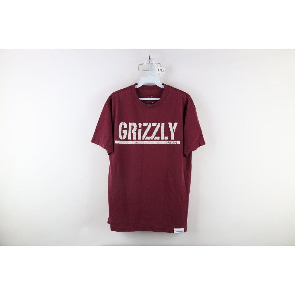 Vtg Diamond Supply Co x Grizzly Grippe Mens Medium Distressed Skateboard T-Shirt